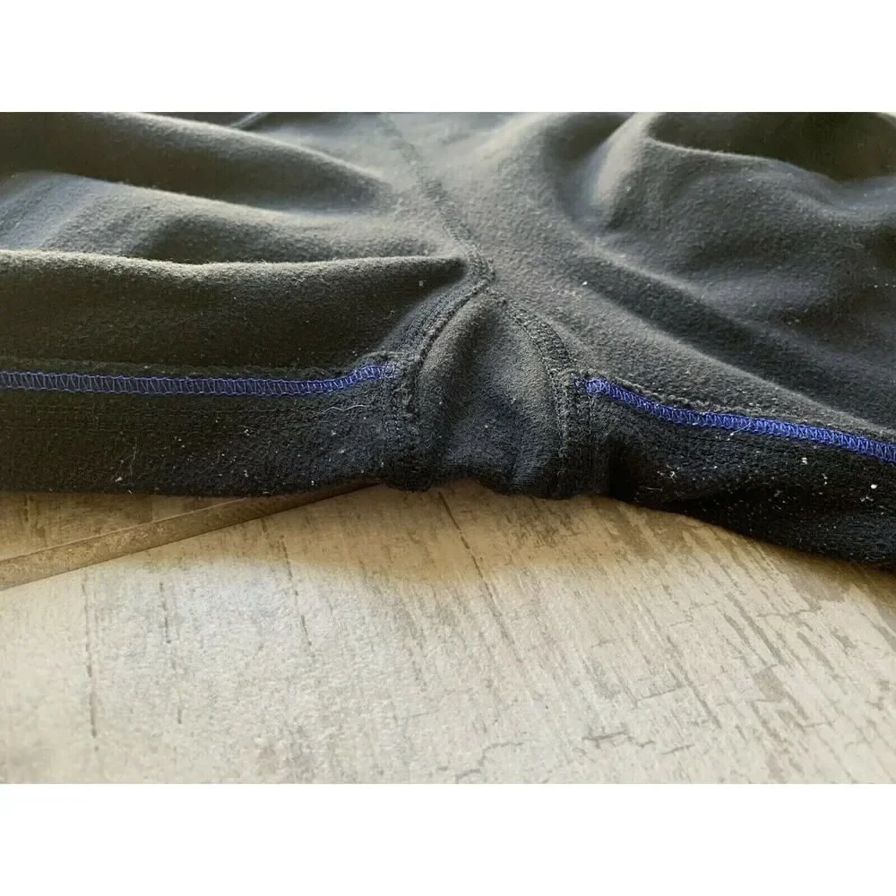 LULULEMON Black Straight Leg Luon Leggings Pants RARE VINTAGE Back Butt Pocket 6